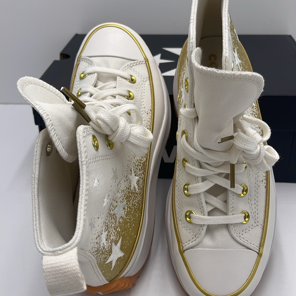 Converse WMNS RUN STAR HIKE HI VINTAGE WHITE/VINTAGE WHITE A12900C Platforms Sne - Picture 12 of 16